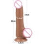 Фалоімітатор LoveToy Sliding-Skin Dual Layer Dong 8" Brown: Наявність вібрації  Нет