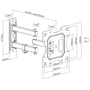 Кронштейн для ТБ Brateck LPA68-223: Кут нахилу ＋3°～-10°