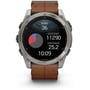 Смарт-годинник Garmin Fenix 8 AMOLED 51mm Sapphire Carbon Grey DLC з Chestnut Leather Band (010-02905-40): Особливості Функция звонка, Динамик (громкая связь), Встроенный микрофон, Тактические, Термометр, Барометр, Компас, Фонарик, Металлический корпус, С сапфировым стеклом, Влагозащищенные, Большой экран, Бесконтактн