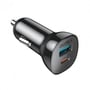 Зарядное устройство Choetech Car Charger USB+USB-C 38W Black (TC0005)