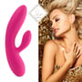 Гнучкий вібратор кролик з двома моторами FeelzToys Lea Rabbit Vibrator Rubine Red: Для кого Для жінок