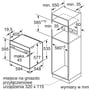 Духова шафа електрична BOSCH HBG7784B1: Розміри 59.5х59.4х56.8 см