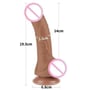 Фаллоимитатор LoveToy Sliding-Skin Dual Layer Dong 7.5" Brown: Тип Реалистичные