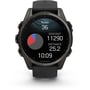 Смарт-часы Garmin Fenix 8 AMOLED 43mm Sapphire Carbon Grey DLC with Black/Pebble Grey Silicone Band (010-02903-21): Особенности Функция звонка, Динамик (громкая связь), Встроенный микрофон, Тактические, Термометр, Барометр, Компас, Фонарик, Металлический корпус, С сапфировым стеклом, Влагозащищенные, Большой экран, Бесконтактн