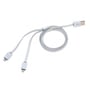 Зарядный кабель Troika Apple lighting для двух устройств белый (CBL20/WH)