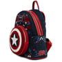 Рюкзак Loungefly LF Marvel Captain America 80th Anniversary Floral Shield Mini (MVBK0165): Спинка Мягкая (без ребер жесткости)