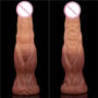 Фалоімітатор LoveToy Dual-Layered Silicone Cock 9.5" Brown: Мошонка Нет