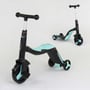 Самокат детский 3в1 Best Scooter с PU колёсами (свет+музыка) -Turquoise (80457): Материал колес полиуретан