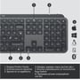 Клавиатура Logitech MX Keys Advanced for Business Wireless Illuminated UA Graphite (920-010251): Тип клавиш механическо-мембранный