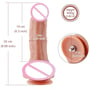 Ультрареалістичний фалоімітатор для секс-машин Hismith 8.3″ 2-layers Silicone Flesh Dildo: Наявність вібрації  немає