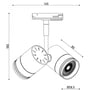 Спот світильник трековий Kloodi KD-5050/02-2L-BK Track фото 2