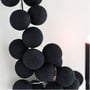 Гирлянда Cotton ball lights на 10 шаров 2,7м, Black: Количество ламп 10