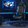 Кресло игровое Anda Seat Luna Color Size L Black/Blue PVC фото 9