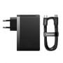 Зарядное устройство Baseus Wall Charger GaN5 Pro 2xUSB-C+USB 140W with USB-C Cable Black (CCGP100201) фото 6