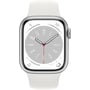 Apple Watch Series 8 41mm GPS+LTE Silver Aluminum Case with White Sport Band (MP4A3, MP4E3): Цвет серебристый (Silver)