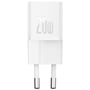 Зарядное устройство Baseus USB-C Wall Charger GaN5 mini 1C 20W White (CCGN050102): Сила тока 2.4А и более