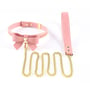 Нашийник з повідцем LOCKINK Sevanda Love Heart Butterfly Leather Collar Set - Pink