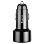 Зарядний пристрій Baseus Car Charger USB + USB-C Magic Series QC 6A 45W Black (CCMLC20C-01): Кабель в комплекті Відсутнє