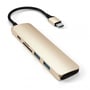 Satechi Adapter USB-C to micro SD+SD+2xUSB3.0+USB-C Gold (ST-SCMA2G)