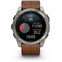 Смарт-часы Garmin Fenix 8 AMOLED 51mm Sapphire Carbon Grey DLC with Chestnut Leather Band (010-02905-40): Фитнес-функции Альтиметр, GPS-модуль, Пульсометр, Пульсоксиметр, Шагомер, Подсчет калорий