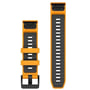 Ремешок Garmin QuickFit 22mm Watch Bands Spark Orange/Graphite Silicone (010-13392-01): Цвет оранжевый