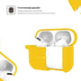 Чехол для наушников TPU Case with Belt Yellow for Apple AirPods Pro: Материал Термопластичный полиуретан