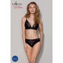 Трусики з широкою гумкою і мереживом Passion PS001 PANTIES black, size S: Матеріал бавовна