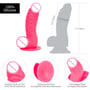 Ребристый фаллоимитатор на присоске ADDICTION - Tom 7″ Dildo With Balls - Pink (вибропуля в подарок): Наличие вибрации Нет