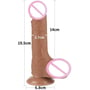 Фалоімітатор LoveToy Sliding-Skin Dual Layer Dong 7.5" Brown: Призначення Вагинальные