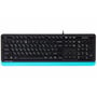 Клавіатура A4Tech Fstyler FK10 Black/Blue