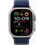 Apple Watch Ultra 2 GPS + Cellular 49mm Natural Titanium Case with Blue Trail Loop - S/M (MX4J3): Экран OLED LTPO2 (яркость до 3000 нит) с технологиями Always-On Retina / 410х502 пикселей