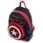 Рюкзак Loungefly LF Marvel Captain America 80th Anniversary Floral Shield Mini (MVBK0165)