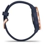 Смарт-часы Garmin Vivomove 3s Rose Gold Stainless Steel Bezel w. Navy and Silicone B. (010-02238-03): Сенсорный экран есть