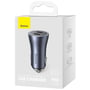 Зарядное устройство Baseus Car Charger 2xUSB-C Golden Contactor 40W Dark Grey (CGJP000013): Кабель в комплекте отсутствует