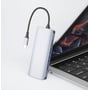 Адаптер WIWU Adapter A12 Alpha 12 in 1 USB-C to 3xUSB 3.0+3xUSB 2.0+USB-C+SD+HDMI+RJ45+3.5 Grey фото 4