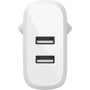 Зарядний пристрій Belkin Wall Charger Home 2xUSB 24W White (WCB002VFWH): Кабель в комплекті Відсутнє