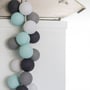 Гірлянда Cotton ball lights на 20 куль 3,8м, Aqua-Grey: Застосування Для будинку