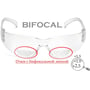 Спортивные очки Бифокальные защитные очки Pyramex Intruder Bifocal (+1.5) (clear) прозрачные (2ИНТРБИФ-10Б15): Свойства линз С диоптрической вставкой, Бифокальные