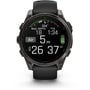 Смарт-годинник Garmin Fenix 8 AMOLED 47mm Sapphire Carbon Grey DLC with Black/Pebble Grey Silicone Band (010-02904-21): Особливості Функция звонка, Динамик (громкая связь), Встроенный микрофон, Тактические, Термометр, Барометр, Компас, Фонарик, Металлический корпус, С сапфировым стеклом, Влагозащищенные, Большой экран, Бесконтактн