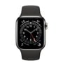 Apple Watch Series 6 40mm GPS+LTE Graphite Stainless Steel Case with Black Sport Band (M02Y3)