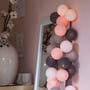 Гирлянда Cotton ball lights на 50 шаров 7,5м, Pink-Grey: Тип Хлопковые шарики