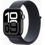 Apple Watch Series 10 42mm GPS Jet Black Aluminum Case with Ink Sport Loop (MWWG3)