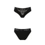 Трусики з широкою гумкою і мереживом Passion PS001 PANTIES black, size S: Декор Мереживо, вишивка