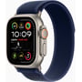 Apple Watch Ultra 2 GPS + Cellular 49mm Natural Titanium Case with Blue Trail Loop - M/L (MX4L3) UA