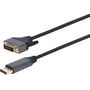 Кабель і перехідник Cablexpert DisplayPort - DVI (M/M), 1.8 м, Black (CC-DPM-DVIM-4K-6): Тип роз'єму DisplayPort/DVI