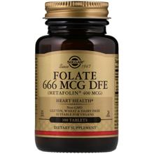 Solgar Folate (As Metafolin), 400 mcg, 100 Tab Фолиевая кислота , Метафолин