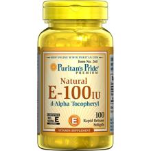 Puritan's Pride Vitamin E-100 iu 100% Natural-100 Softgels