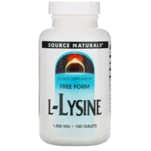 Амінокислота для спорту Source Naturals L-Lysine 1000 mg 100 tab / 100 servings: Тип Лизин