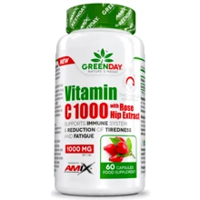 Amix GreenDay ProVegan Vitamin C 1000 mg with RoseHip 60 vegan caps / 60 caps: Форма выпуска Капсулы