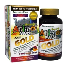 Natures Plus Animal Parade Gold 120 chewables Мультівітаміни для дітей, смак асорті: Тип мультивітаміни